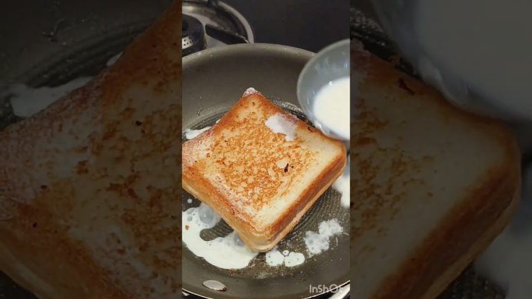 The viral Bread milk toast recipe  quick & easy breakfast kids friendly#dessert#viralshorts#food