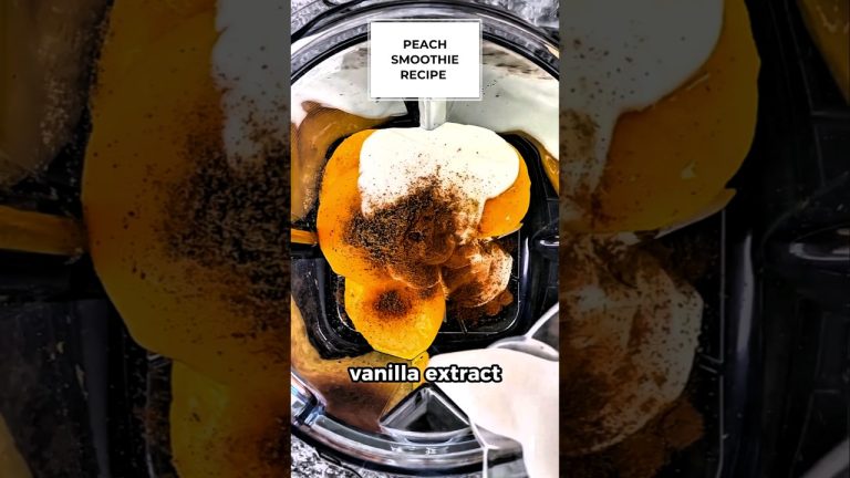 Peach Smoothie Recipe – Peaches Fruit Smoothies Recipes – Healthy Snacks Milkshake #shorts