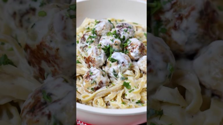Chicken Meatball Alfredo Recipe