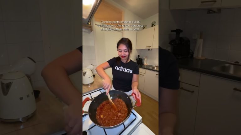 Preparing dinner for tomorrow