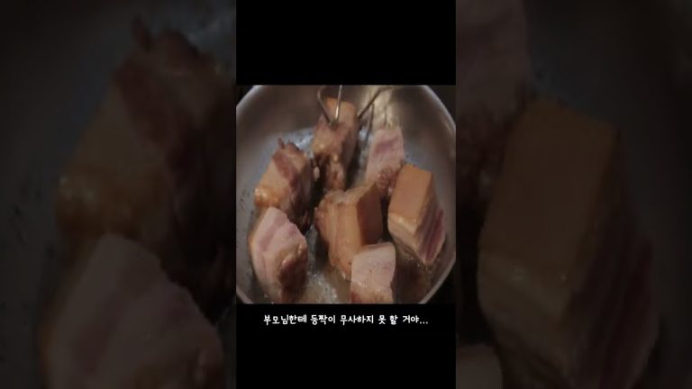 돼지고기 삼겹살 쌈장조림 : 1분 홈스토랑 레시피 (프로방콕러 메인요리) #shorts  #삼겹살 #삼겹살조림 #쌈장 #튀르키예  #터키아저씨