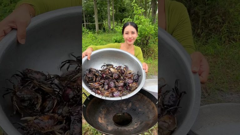 Crab cook recipe and eat #shortvideo #cooking #recipe #shorts