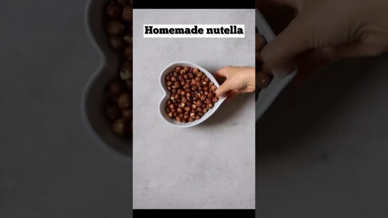 Homemade hazelnuts nutella 🌰 #recipe #food #shorts #dessert