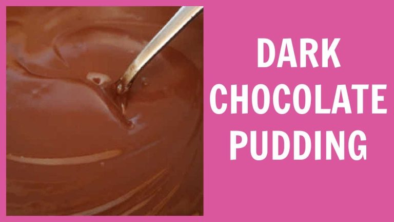 Dark Chocolate Pudding Recipe | Easy Homemade No Bake Dessert
