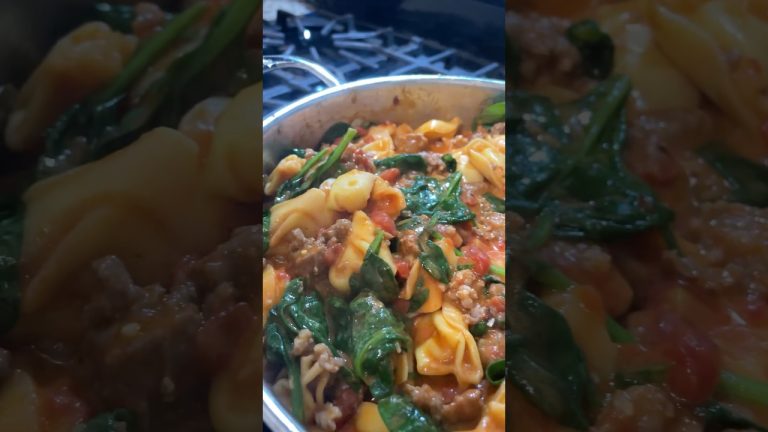 Super easy tortellini recipe! #cooking #cookwithme #dinnerrecipe #easyrecipe