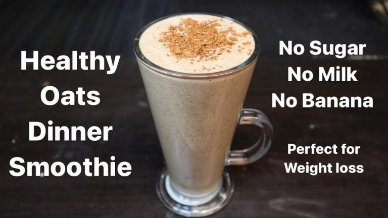 Oats Smoothie Recipe for Weight loss | No Sugar, No Milk, No Banana | Healthy Oats  Smoothie
