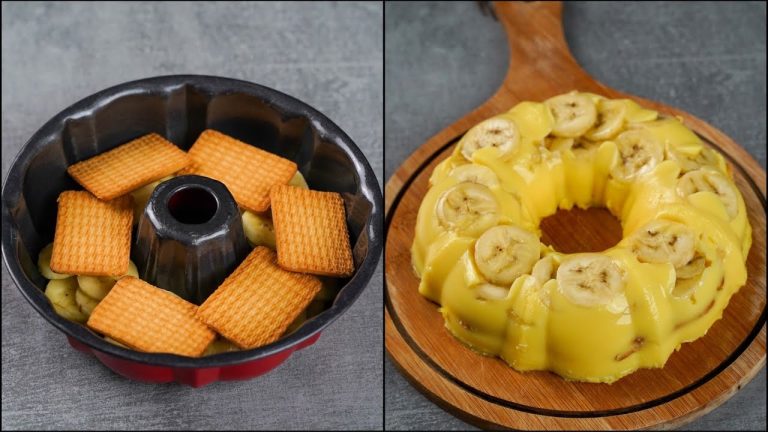 BANANA CUSTARD PUDDING | EASY NO-BAKE DESSERT RECIPE | CUSTARD PUDDING RECIPE | N'Oven