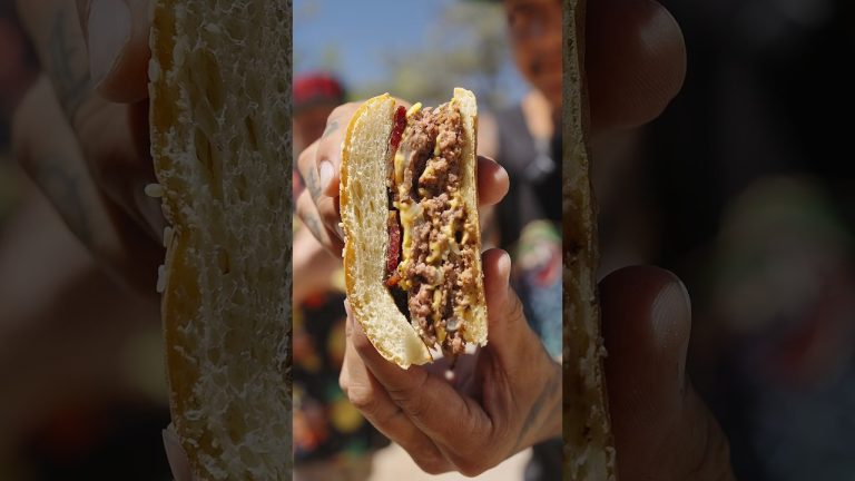 Off-Road Wagyu Smash Burgers w/ @blazingstarbbq  #ramtrucks @RamTrucks #smashburgers #ramtrx