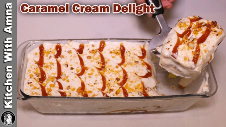 How To Make Caramel Cream Delight at Home l No Baking l No Oven l Quick & Easy Dessert Recipe