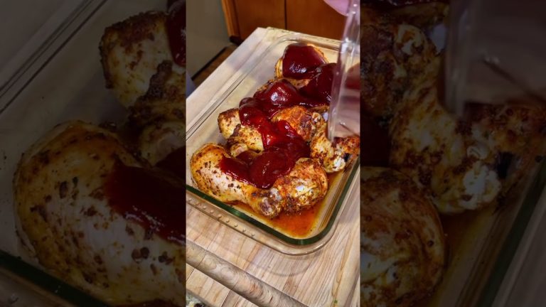 Juiciest Baked BBQ Chicken Drumsticks Ever – Must Try! #shorts #BBQ #Chicken