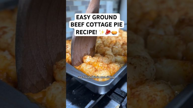 SHEPARDS/COTTAGE PIE 🥧 WITH TATER TOTS ON TOP! EASY AND DELICIOUS RECIPE TOO! #homebaked #bakes