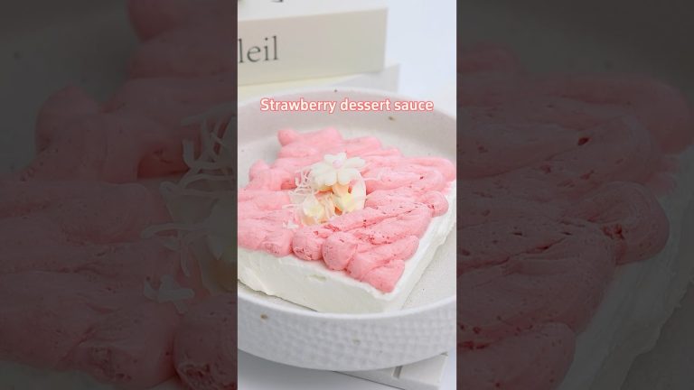 Luscious Strawberry Dessert Sauce delicately enhances any sweet treat. #strawberry #dessert #recipe