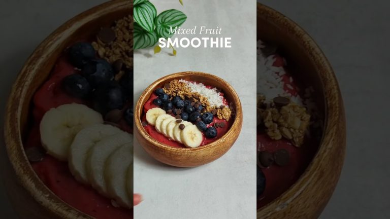 Mixed fruit Smoothie bowl | Healthy breakfast ideas ! #recipe #yum #healthyrecipes