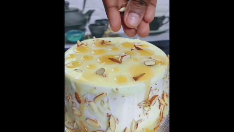 Honey almond Cake design || Easy design for biginners || #cake #aasakooda