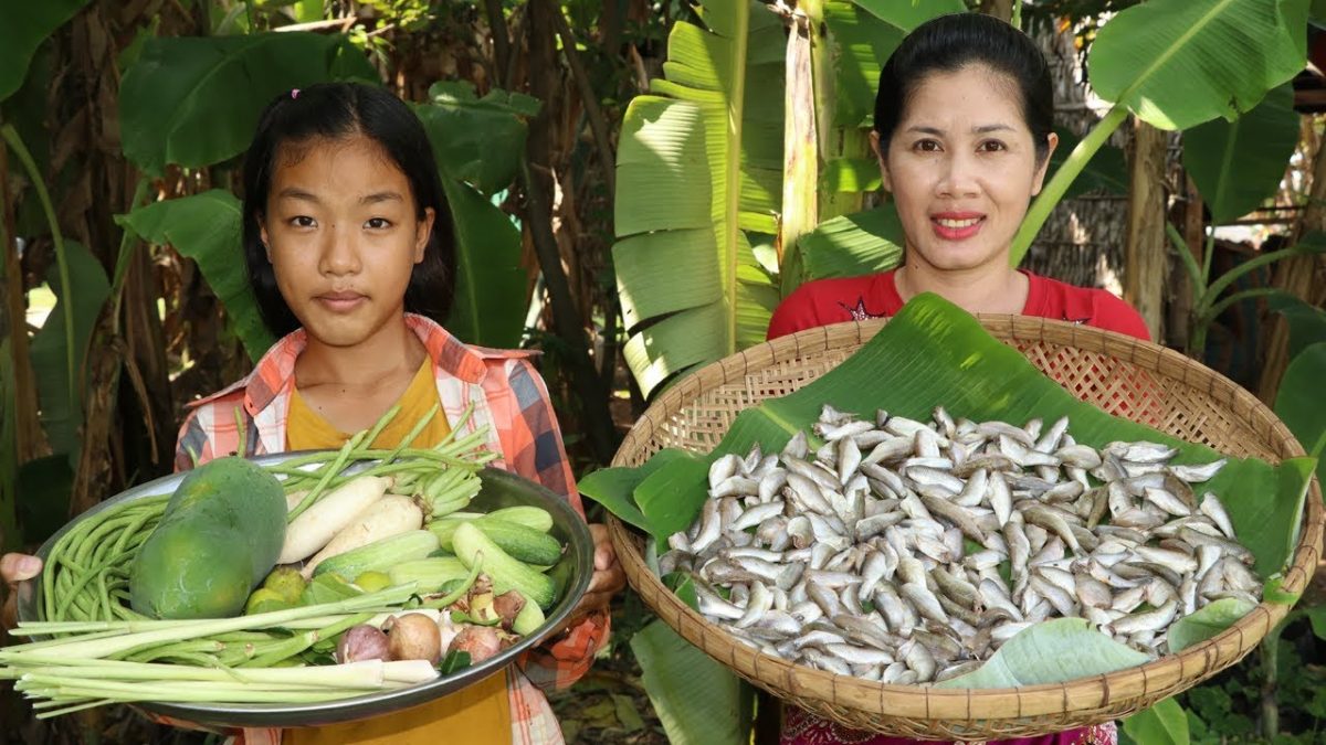 Awesome Cooking Small Fish With Vegetables Healthy food – Cook Fish Recipes – Village Food Factory