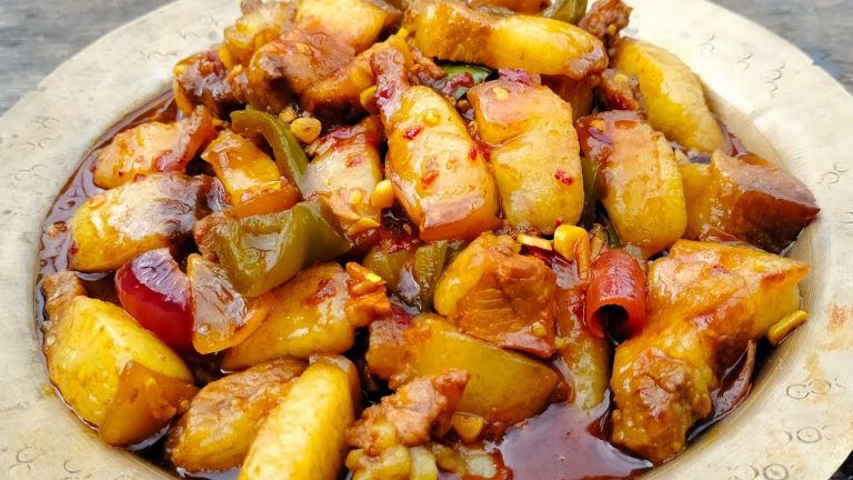 PORK CHILLI RECIPE | PORK CHILLI GRAVY | পৰ্ক চিল্লি | HOW TO MAKE EASY PORK CHILLI AT HOME