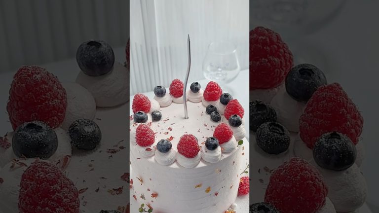 Immersion Cocoa Strawberry Cake☕️🎂#shorts #asmr #cake