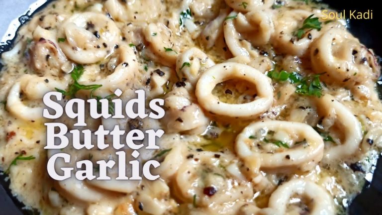 Calamari recipe | Creamy butter garlic squids | Fish Recipe | Sea food Recipes |  Leena Naik