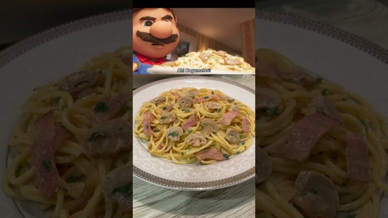 Mushroom Pasta from The Super Mario Bros Movie 🍝🍄