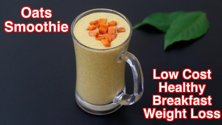 Oats Smoothie Recipe For Weight loss – Skin Glowing Oats Breakfast Smoothie – No Sugar – No Milk