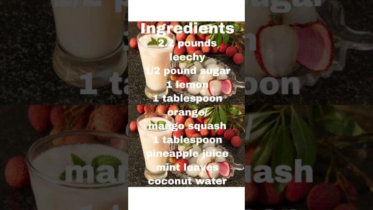 Leechy (Litchi) Juice 🍹 Recipe😋 #litchi #juice #litchijuice #litchifruit #litchidrink #shorts #short