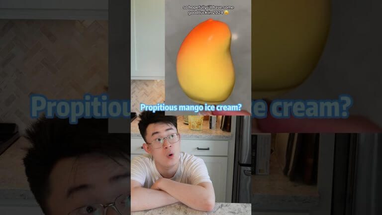I made the Tiktok viral mango ice cream 🥭