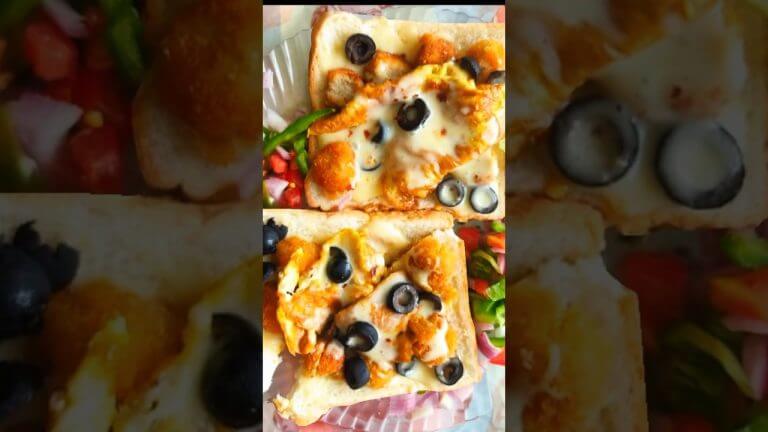 Easy Pizza making | breakfast | Instant bread pizza | Unique breakfast recipe | Special pizza bread