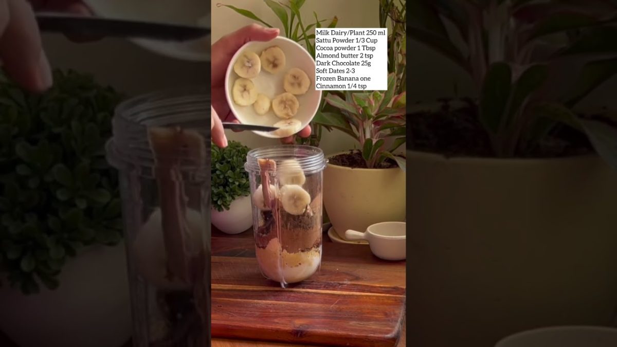 Sattu Chocolate Smoothie Recipe | Healthy High Protein Instant Breakfast Meal