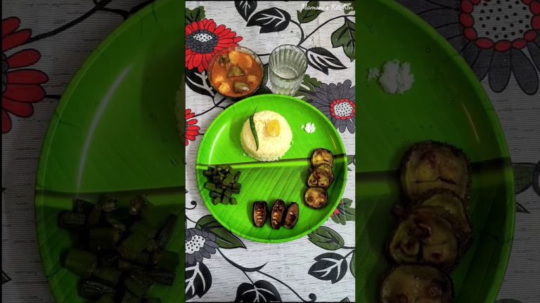আজকের নিরামিষ থালি | niramish bengali recipe #shorts #thali #cooking