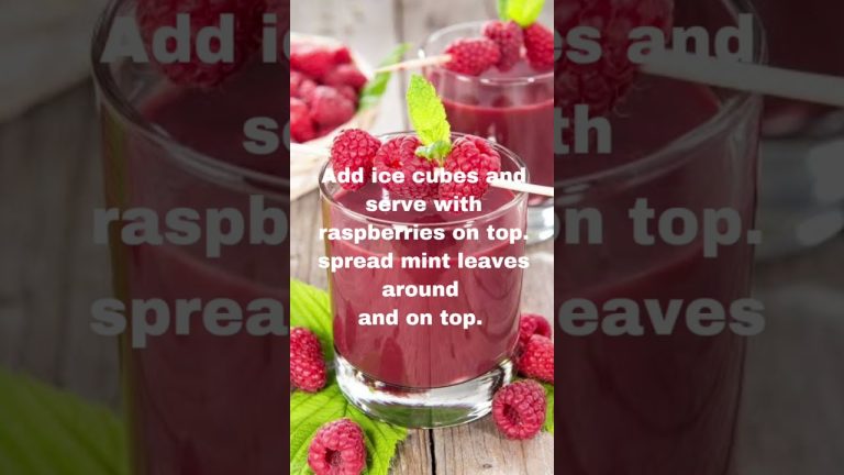 Raspberries Juice🍹Recipe #raspberry #raspberries #juice #juicewrld #shorts #short #food #foodrecipes