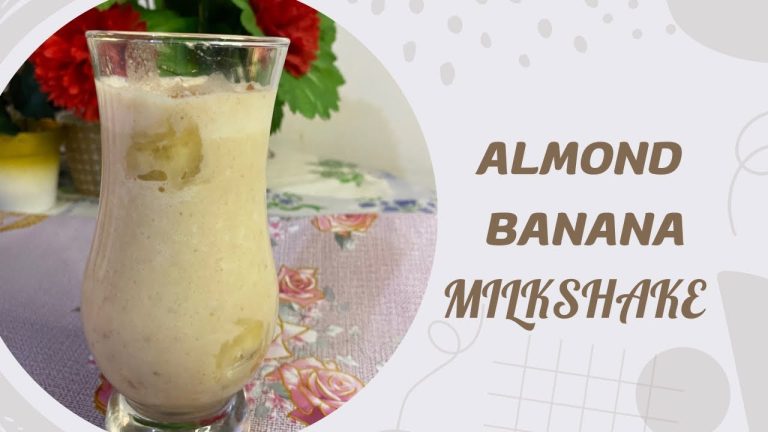ALMOND BANANA MILKSHAKE |Healthy Weight Gain Recipe |Delicious Sugarless Milkshake |Simple and Tasty