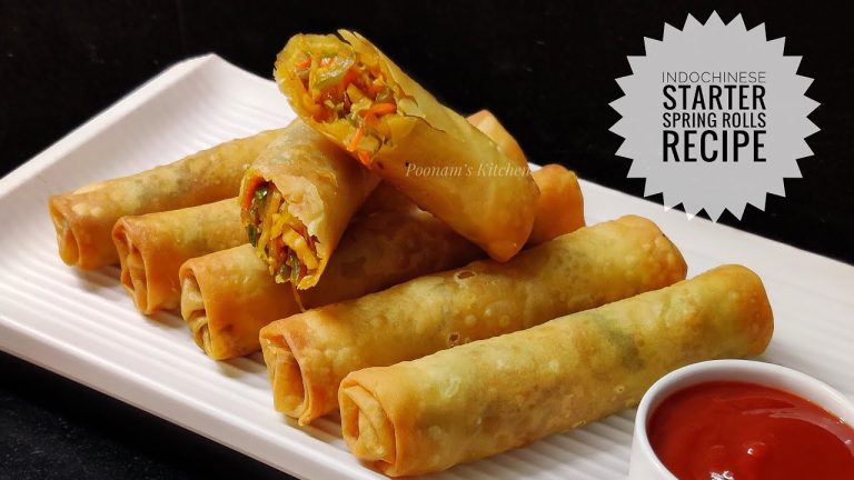 Vegetable Spring Rolls – Chinese Starter Veg Spring Roll with homemade sheets/ बेस्ट स्प्रिंग रोल