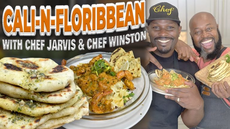 COOKING WITH CHEF JARVIS | SHRIMP AVOCADO PASTA + GARLIC NAAN RECIPE  | CHEF WINSTON