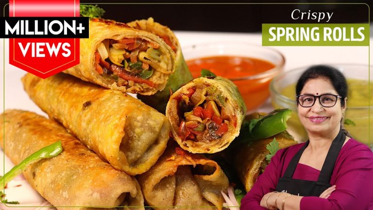 सिर्फ 10 मिनट मे 2 तरह से क्रिस्पी स्प्रिंग रोल बिना तेल गेहूं के आटे से बाजार जैसे| Veg Spring Roll
