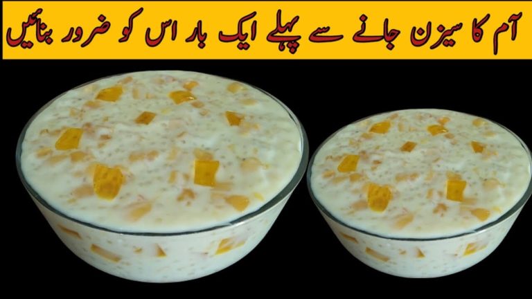 mango dessert recipe | mango delight | mango sabudana dessert @perveenkpakwan