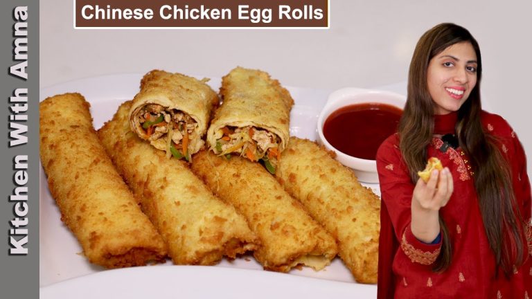 Chinese Chicken Egg Rolls | Egg Rolls Recipe | Kitchen With Amna