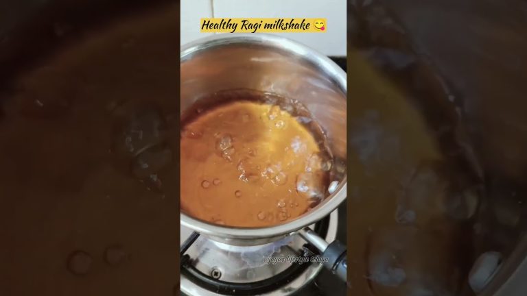 Healthy ga Ragi milkshake 😋✨ #healthyfood #ragirecipes #shorts #telugushorts #minivlog #trending