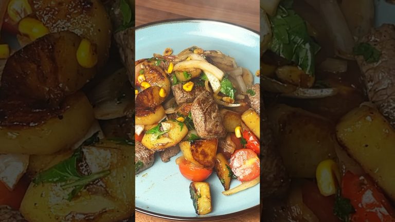EASY BEEF STEAK BITES & POTATO RECIPE | Beef Stir Fry #recipe #cooking #beef #potato