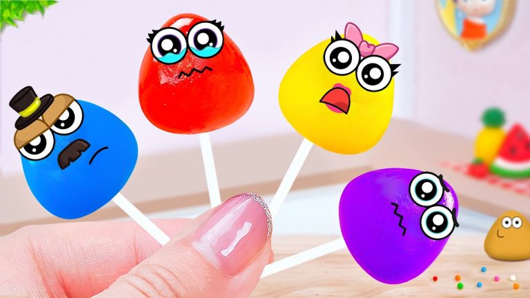 Making Cute POU Jelly World 🌈 Miniature Rainbow Honey Jelly Dessert Recipes 🍭 Little Cakes Corner