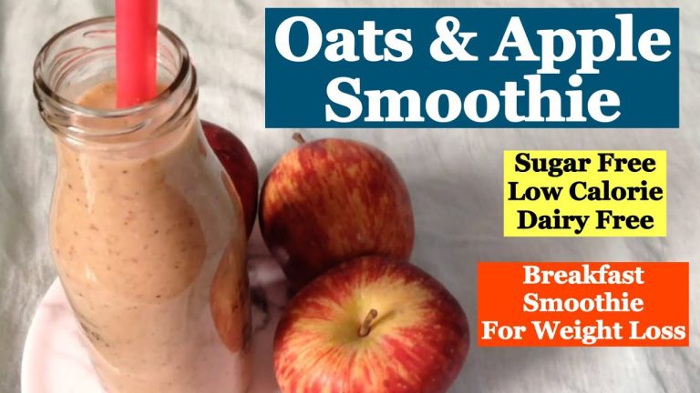 Oats and apple smoothie Recipe | How to make Healthy sugar free Oatmeal smoothie for weight Loss