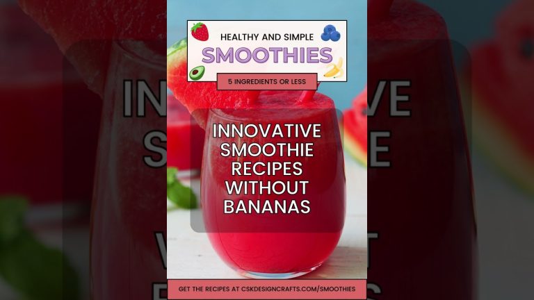 Innovative Smoothie Recipes Without Bananas!