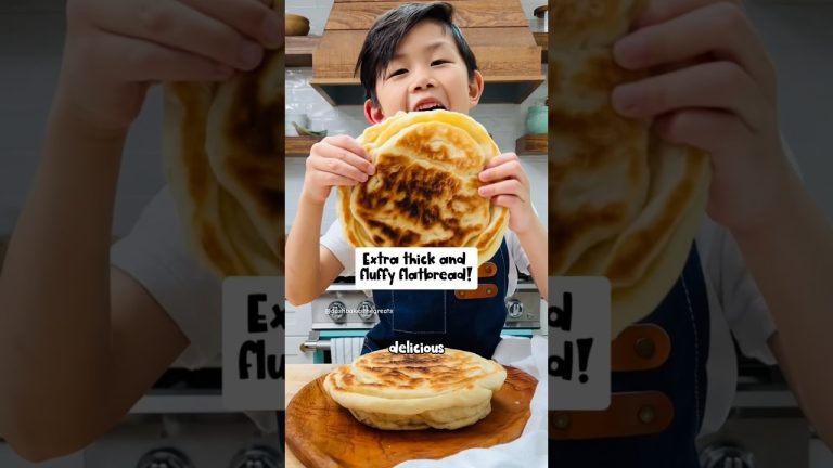 Delicious flatbread! So fluffy! 🍞 Used recipe on YT: Fast & Easy Recipes #kidsbaker #breadrecipe