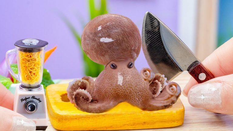 Delicious Miniature Crispy Fried Octopus Sandwiches 🐙 1000+ Mini Recipes | Best Seafood Recipe