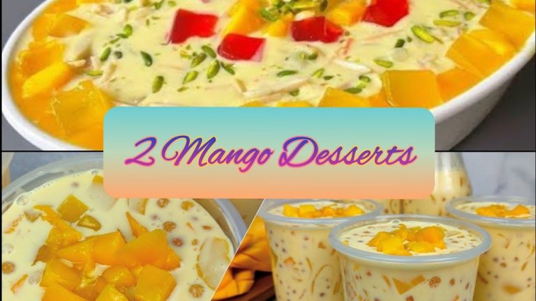 2 Yummy Mango 🥭 Dessert Recipes by Food Amalgam | How to make Mango Desserts 🍧🍮