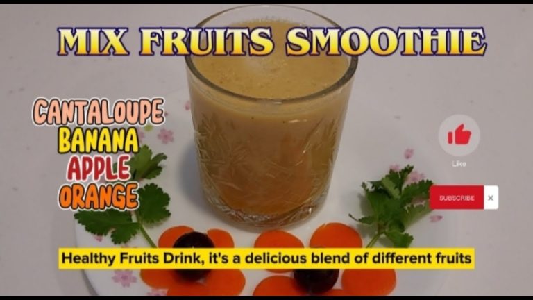 SUPER EASY DELICIOUS MIX FRUIT SMOOTHIE | FOUR INGREDIENTS ONLY