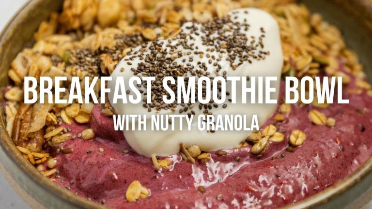 Breakfast Smoothie Bowl with Nutty Granola