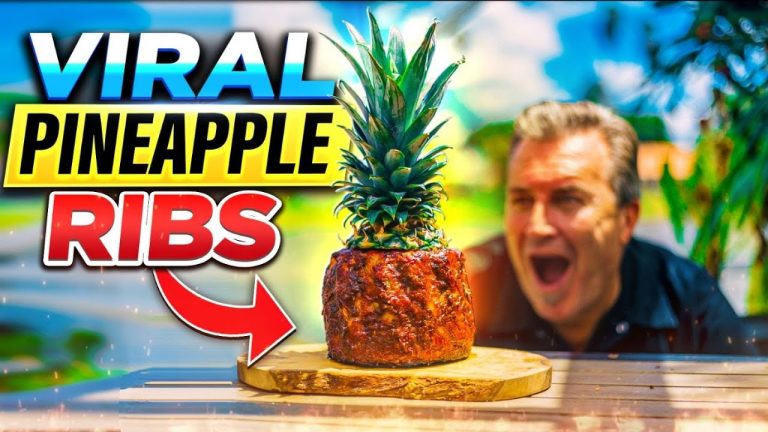 The VIRAL Swineapple – Pineapple Wrapped in Ribs on the Big Green Egg!