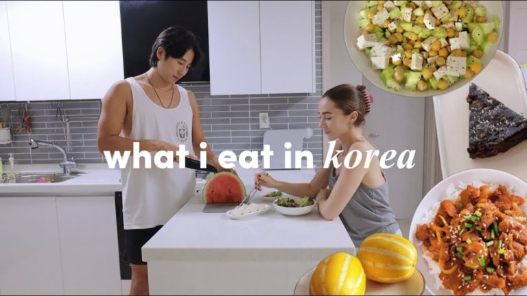 What i eat living in Korea *REALISTIC* rice bowls, salads, bread, summer fruit