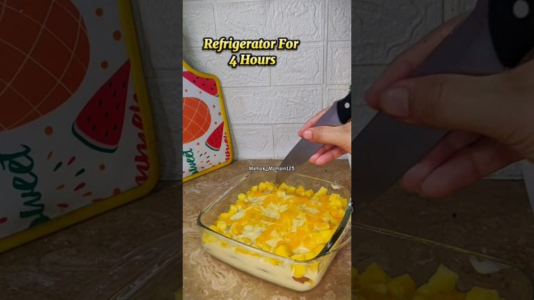 Super Easy Mango Delight #mangodelight #mangodessert #recipes #shorts