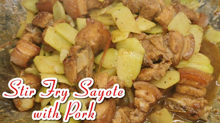 STIR FRY SAYOTE WITH PORK | Easy Ulam Recipe | Pinoy Ulam